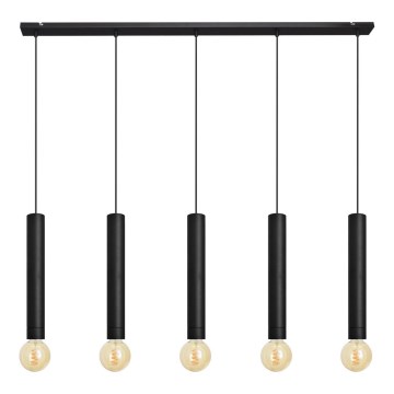 Hängeleuchte TUBA 5xE27/15W/230V schwarz