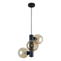 Hängeleuchte TUBE 3xE27/60W/230V schwarz/rauchig beige