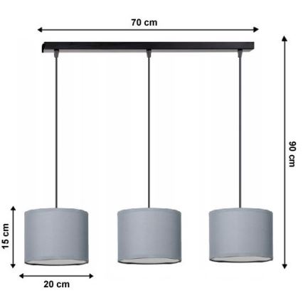 Hängeleuchte TUZ 3xE27/60W/230V