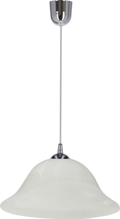 Hängeleuchte VERA 1xE27/60W/230V glänzendes Chrom/weiß