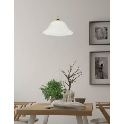 Hängeleuchte VERA 1xE27/60W/230V golden/weiß