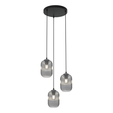 Hängeleuchte VERDI 3xE27/15W/230V d 30 cm schwarz/grau