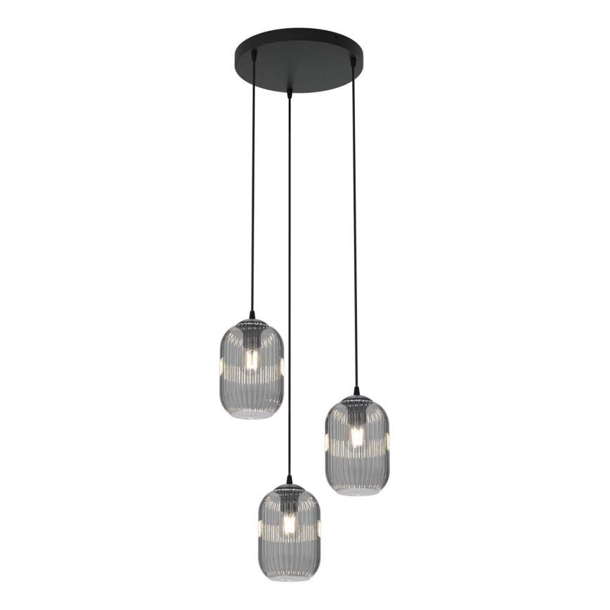 Hängeleuchte VERDI 3xE27/15W/230V d 30 cm schwarz/grau