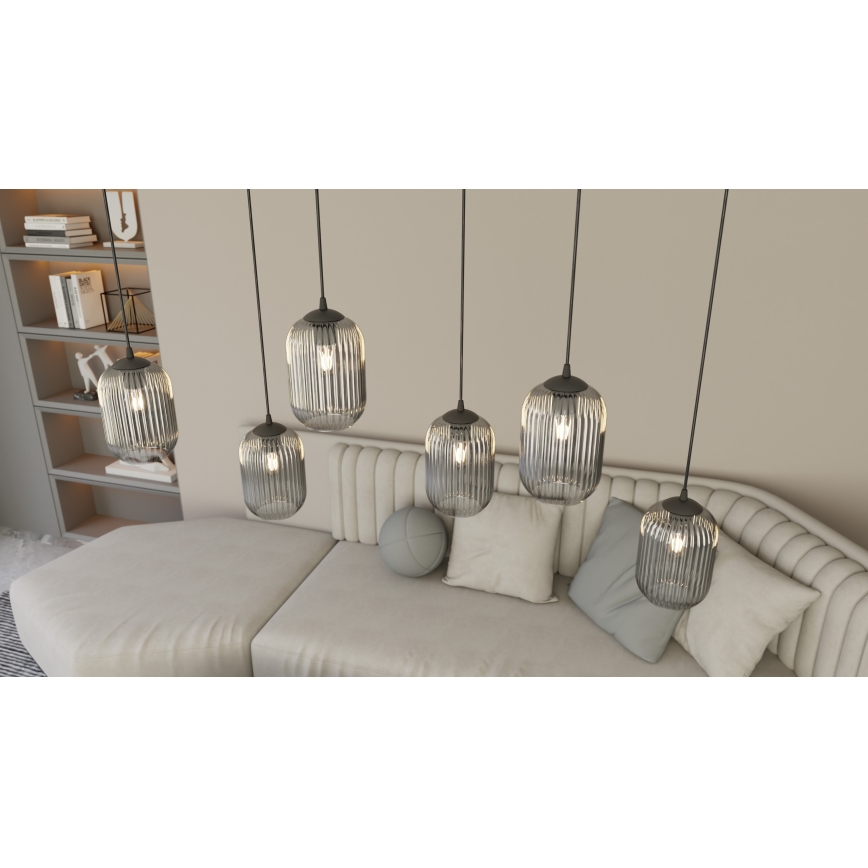 Hängeleuchte VERDI 3xE27/15W/230V d 30 cm schwarz/grau