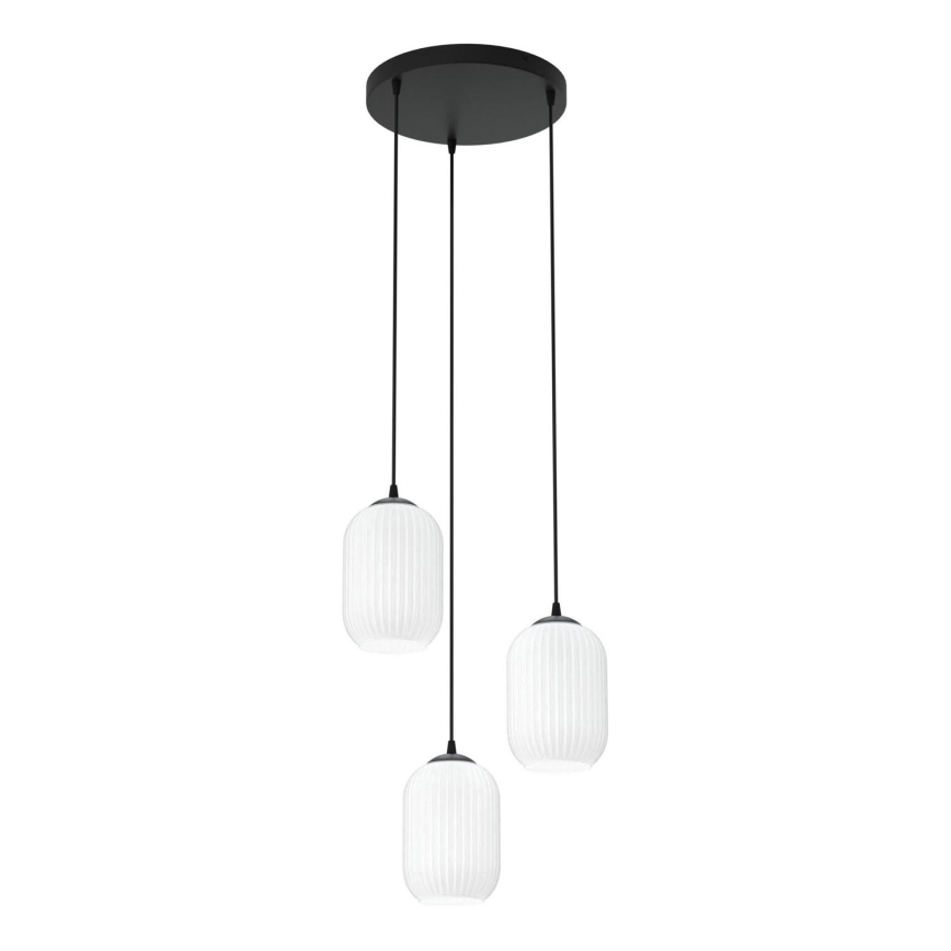 Hängeleuchte VERDI 3xE27/15W/230V d 30 cm schwarz/weiß