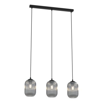 Hängeleuchte VERDI 3xE27/15W/230V schwarz/grau