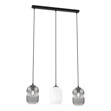 Hängeleuchte VERDI 3xE27/15W/230V schwarz/grau/weiß