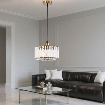 Hängeleuchte VETRO 1xE27/60W/230V goldfarben