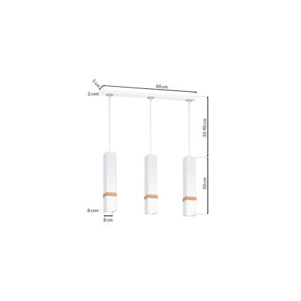 Hängeleuchte VIDAR 3xGU10/25W/230V