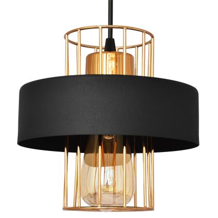 Hängeleuchte VOLTA 1xE27/15W/230V schwarz/gold