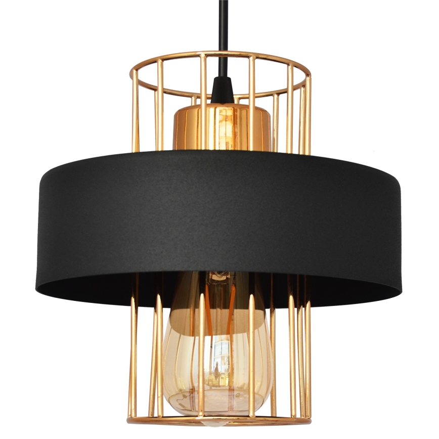 Hängeleuchte VOLTA 1xE27/15W/230V schwarz/gold