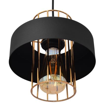 Hängeleuchte VOLTA 1xE27/15W/230V schwarz/gold