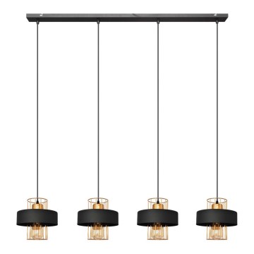 Hängeleuchte VOLTA 4xE27/15W/230V schwarz/gold