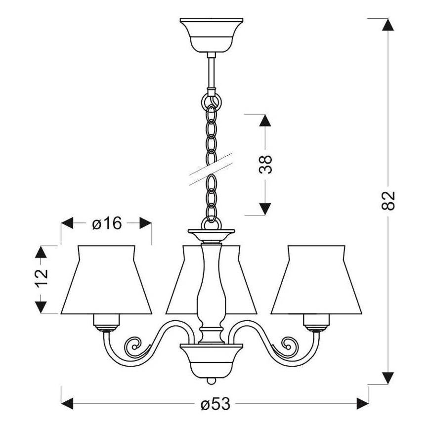 Hängeleuchte ZEFIR 3xE27/40W/230V