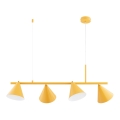 Hängeleuchte ZELTA mit Kabel, 4xE27/15W/230V, gelb