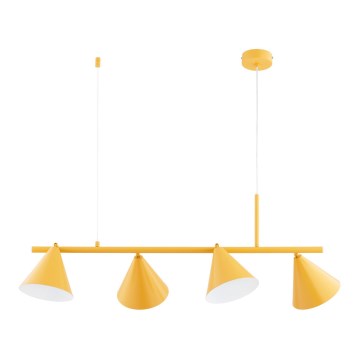 Hängeleuchte ZELTA mit Kabel, 4xE27/15W/230V, gelb