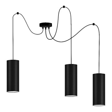 Hängeleuchte ZIK 3xE27/40W/230V Spinne schwarz