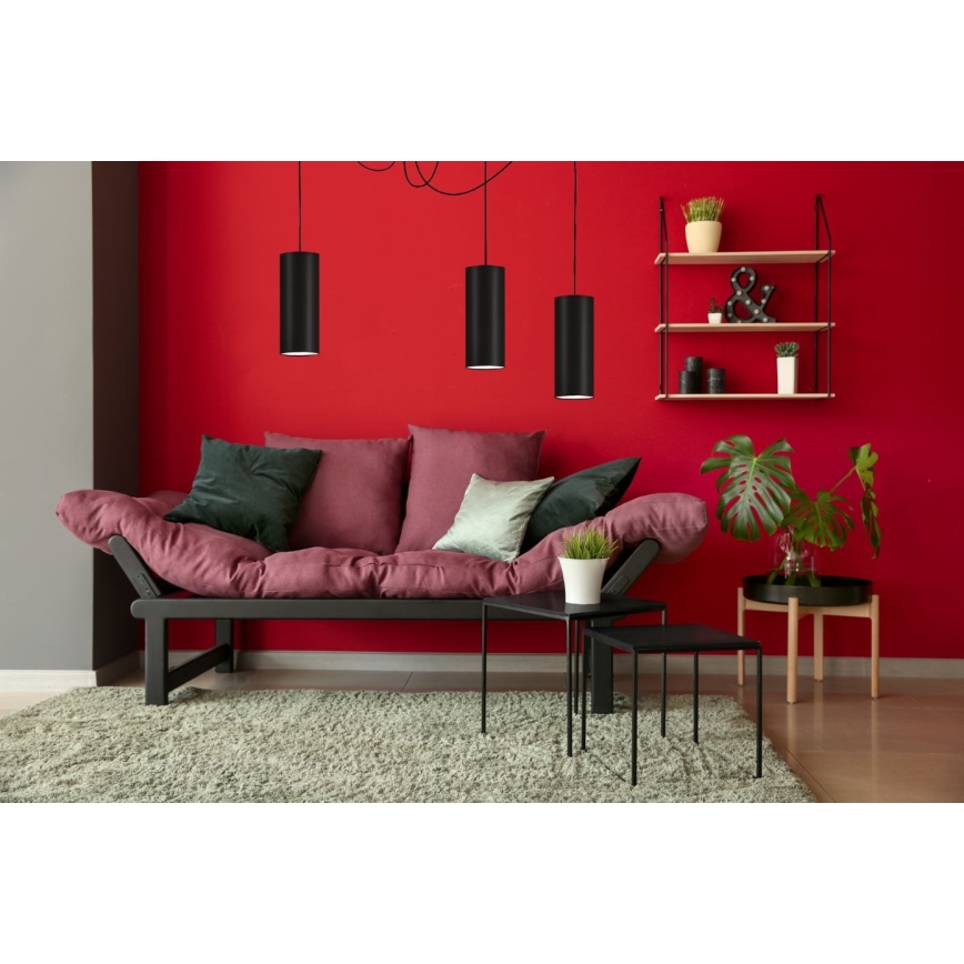 Hängeleuchte ZIK 3xE27/40W/230V Spinne schwarz