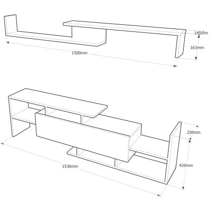 Hängeschrank DREAM braun/weiß