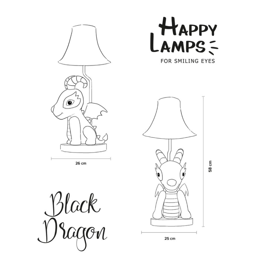 Happy Lamps - LED-Tischleuchte für Kinder DRAGON LED/5,4W/230V Drachen