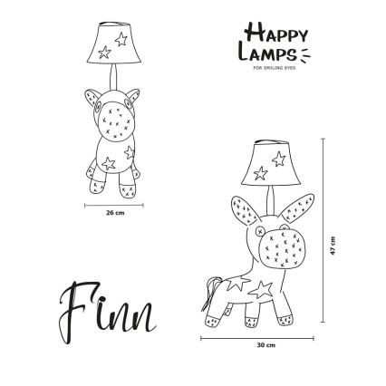 Happy Lamps - LED-Tischleuchte für Kinder FINN LED/5,4W/230V Pferd