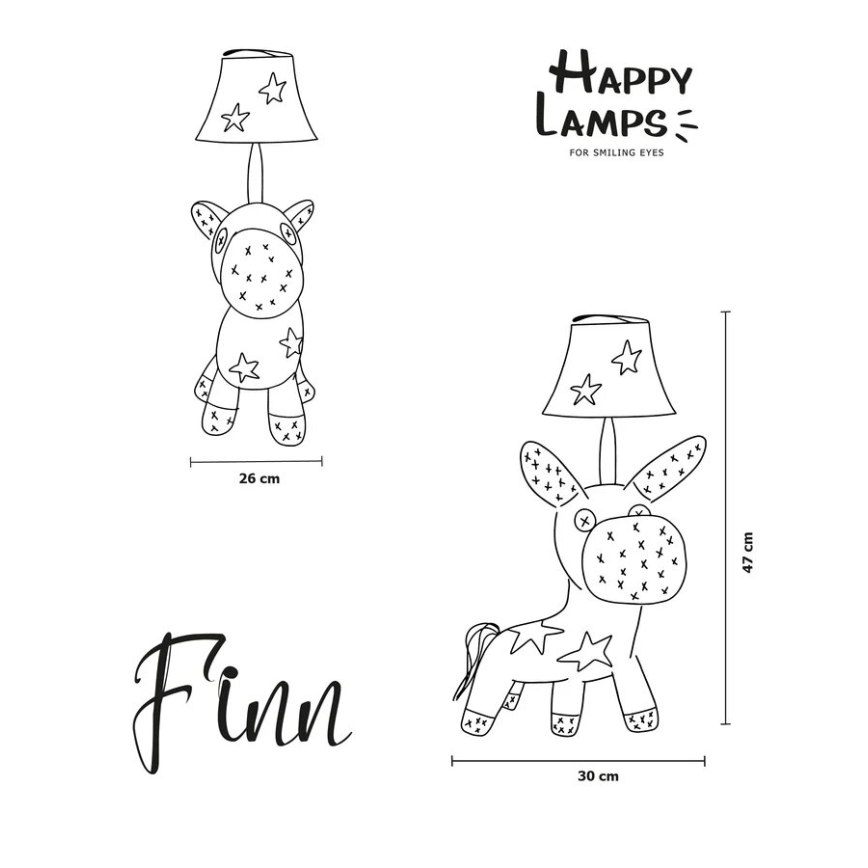 Happy Lamps - LED-Tischleuchte für Kinder FINN LED/5,4W/230V Pferd