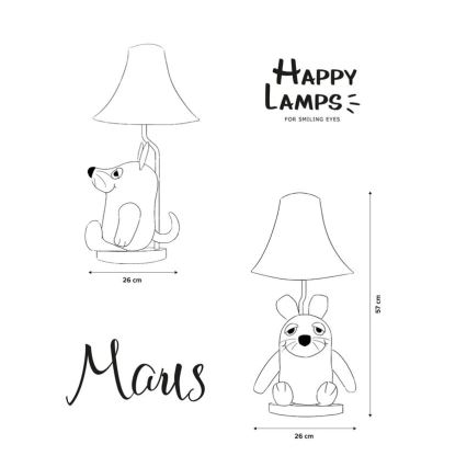 Happy Lamps - LED-Tischleuchte für Kinder MOUSE FROM SENDUNG MIT DER MAUS LED/5,4W/230V Maus