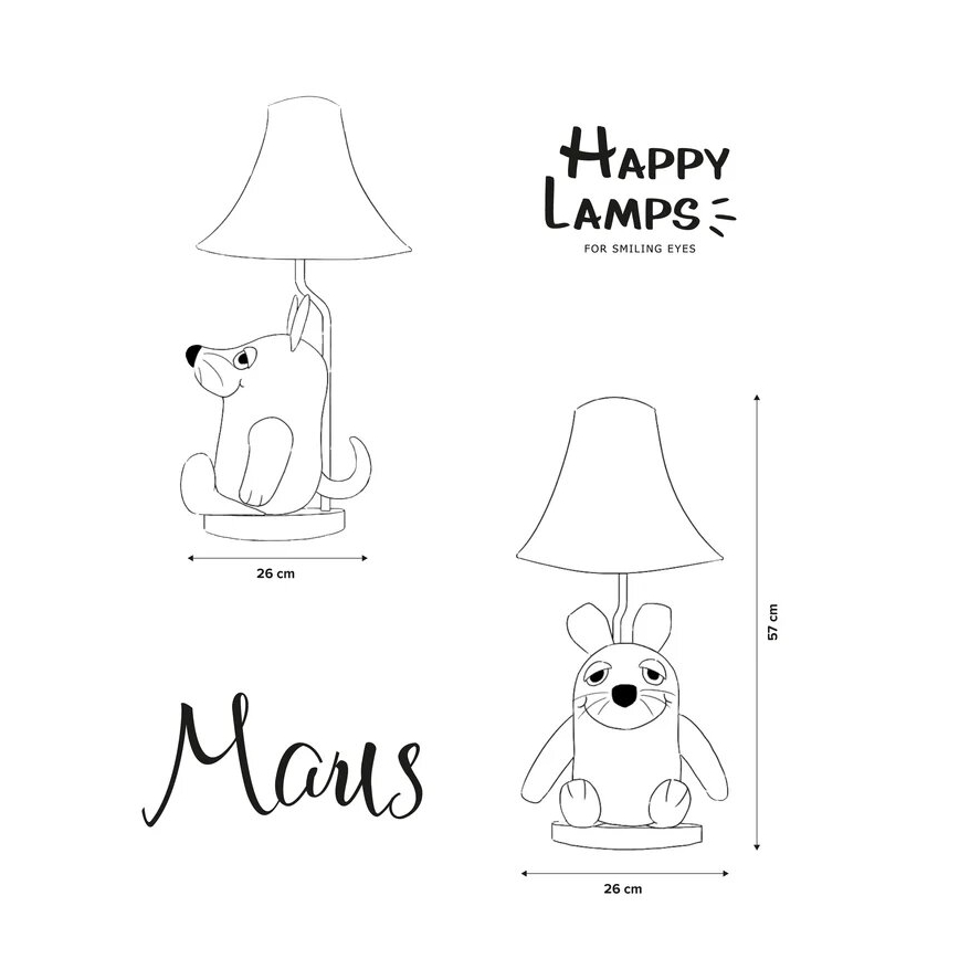 Happy Lamps - LED-Tischleuchte für Kinder MOUSE FROM SENDUNG MIT DER MAUS LED/5,4W/230V Maus