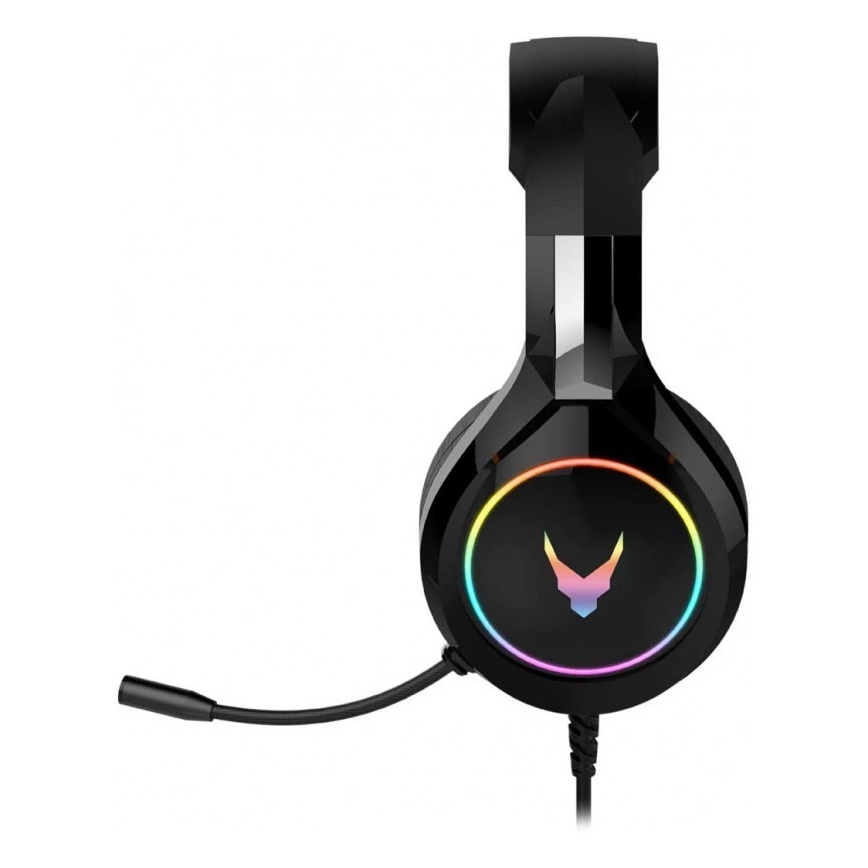 Headset mit Mikrofon VARR GAMING RGB USB schwarz