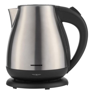 Heinner HEK-17IX - Wasserkocher 1,7 l 2200 W/230 V mattchrom/schwarz