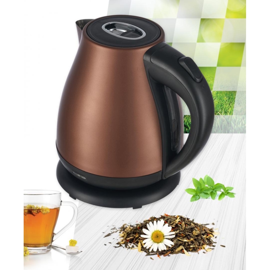Heinner HEK-17IXC - Elektrischer Wasserkocher 1,7 l, 2200 W / 230 V, kupferfarben