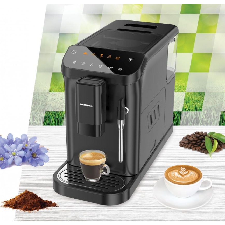 Heinner HEMA-D20DBK - Automatische Kaffeemaschine 1350W/230V schwarz