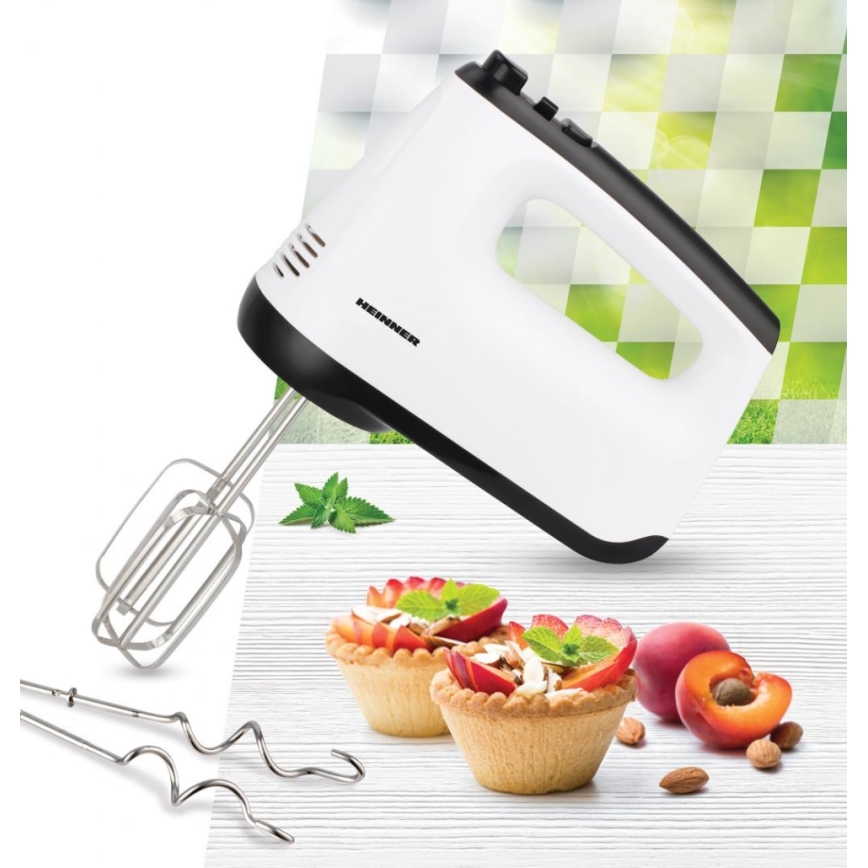 Heinner HM-400WHBK - Handmixer 400W/230V weiß/schwarz