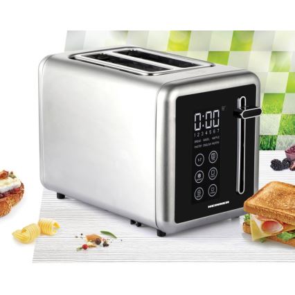 Heinner HTP-DD900BKSS - Digitaler Toaster 900W/230V, Edelstahl