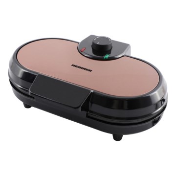 Heinner HWF-1000CR - Waffeleisen 1000 W/230 V schwarz/roségold