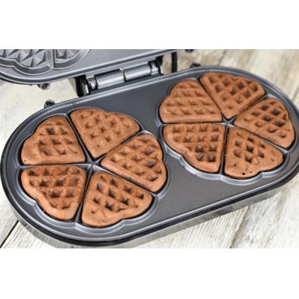 Heinner HWF-1000CR - Waffeleisen 1000 W/230 V schwarz/roségold