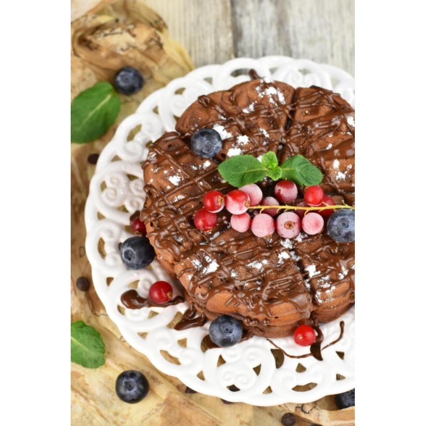 Heinner HWF-1000CR - Waffeleisen 1000 W/230 V schwarz/roségold