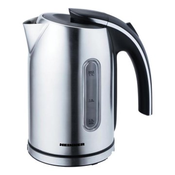 Heinner PF-70 - Schnellkochender Wasserkocher 1,7 l, 2200 W / 230 V, matt-chrom