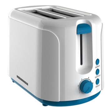 Heinner TP-750BL - Toaster mit zwei Schlitzen 750W/230V weiß/blau