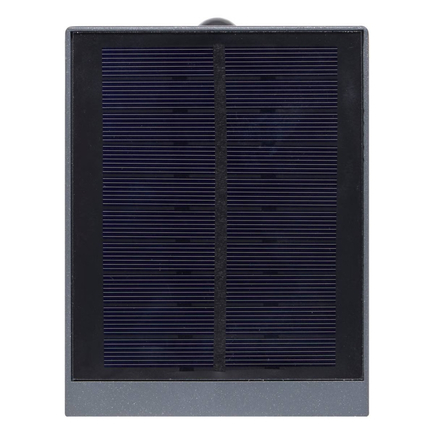 Hesperide - LED-Solar-Wandleuchte mit Bewegungsmelder MULTY LED / 3,7 V, 2600 mAh, IP65, Anthrazit