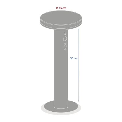 Hesperide - LED-Solarlampe mit Bewegungsmelder DETEKT LED/3,7V 2600 mAh IP65