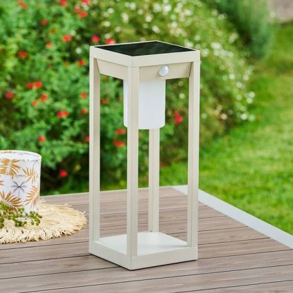 Hesperide - LED-Solarlaterne mit Bewegungssensor PIKY LED/3,7V 2600 mAh 40 cm IP65 beige