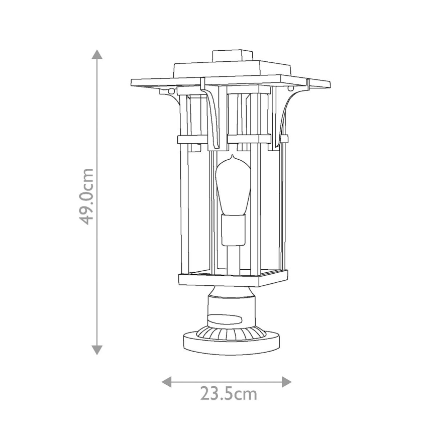 Hinkley - Außenlampe MANHATTAN 1xE27/100W/230V IP44 schwarz
