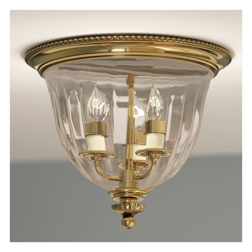 Hinkley - Deckenleuchte CAMBRIDGE 3xE14/60W/230V gold