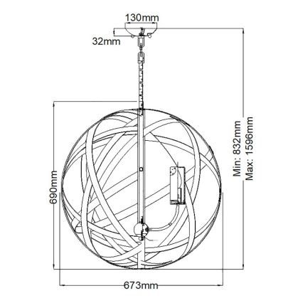 Hinkley - Außenleuchte CARSON 5xE14/40W/230V IP44