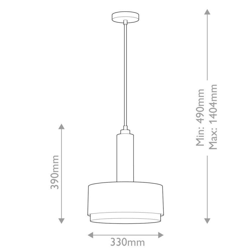 Hinkley - Stangen‑Pendelleuchte CEDRIC, 2 × E27 (max. 60 W), 230 V, Ø 33 cm, gold/schwarz