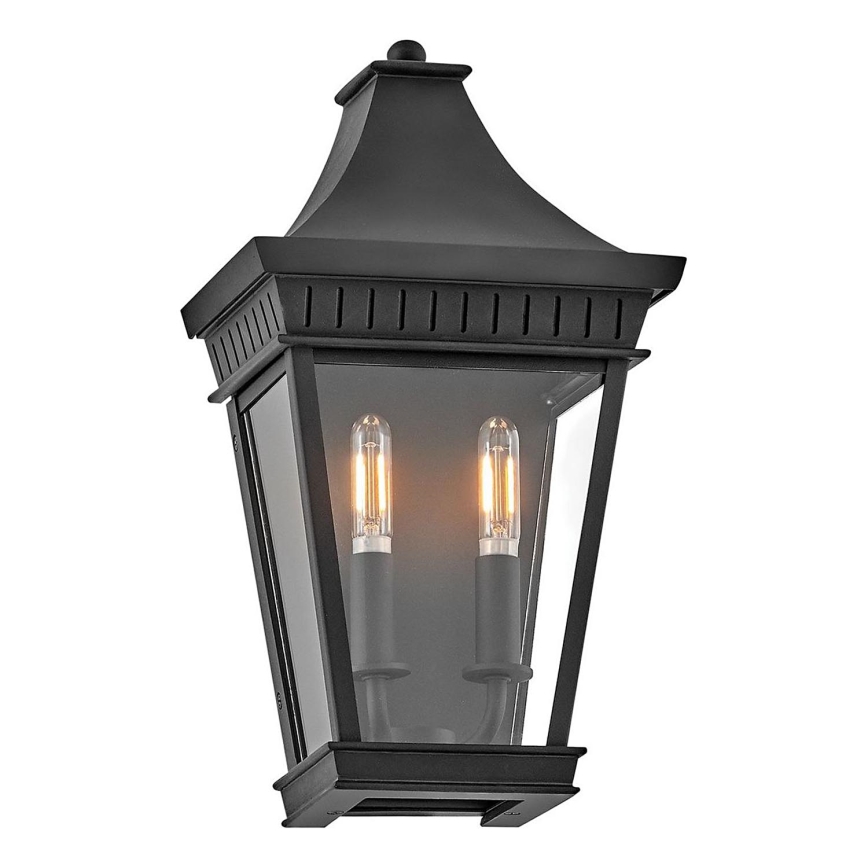 Hinkley - Outdoor-Wandleuchte CHAPEL HILL 2xE14/40W/230V IP44 schwarz