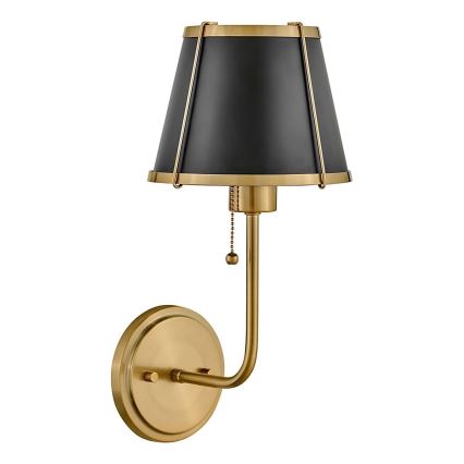 Hinkley - Wandleuchte CLARKE 1xE27/40W/230V Messing/schwarz