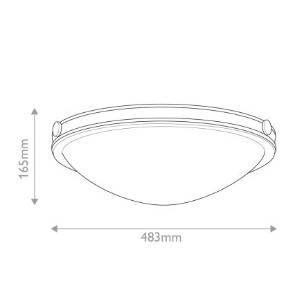 Hinkley - Deckenleuchte COLLIER 3xE27/40W/230V Ø 48,3 cm schwarz