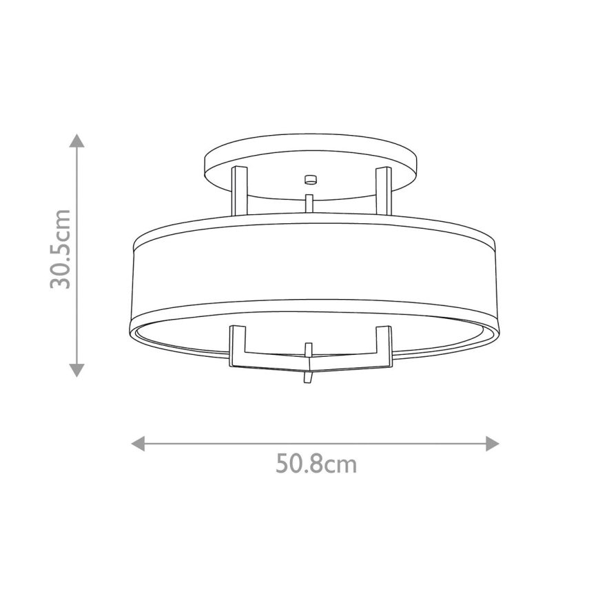 Hinkley - Deckenleuchte HAMPTON 3xE27/60W/230V Ø 50,8 cm goldfarben